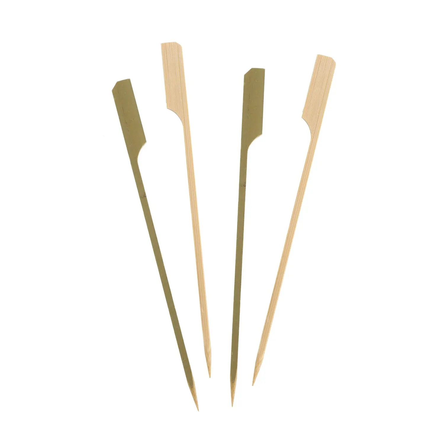 9.8 Inch Hot Stamping Bamboo BBQ Fruit  Flag Skewers for Restaurant Party Wedding