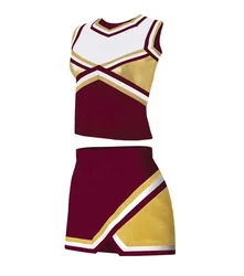 Wholesale Custom Logo Cheer Outfit Dance Uniforms Costume Performance Patched Color Cheerleading Uniforms