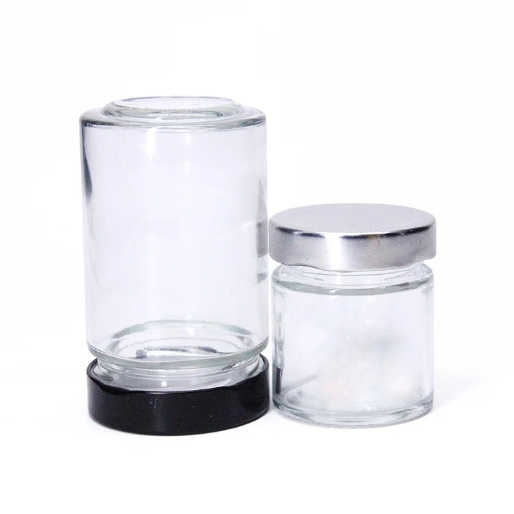 Factory Price 100ml / 150ml / 200ml Small Round Glass Jam Container with Lids