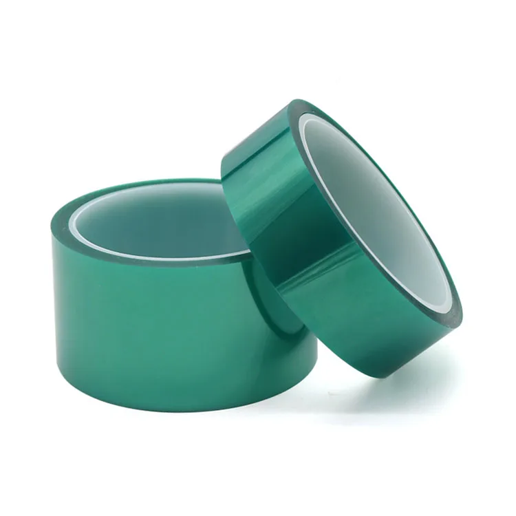 Green Single Sided Silicone High temperature adhesive tape Polyester high temperature resistant masking tape