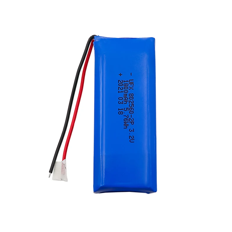 China Lipo Cell Factory Wholesale High Quality Massager Battery UFX 802560-2P 1800mAh 3.7V Lipo Battery Pack