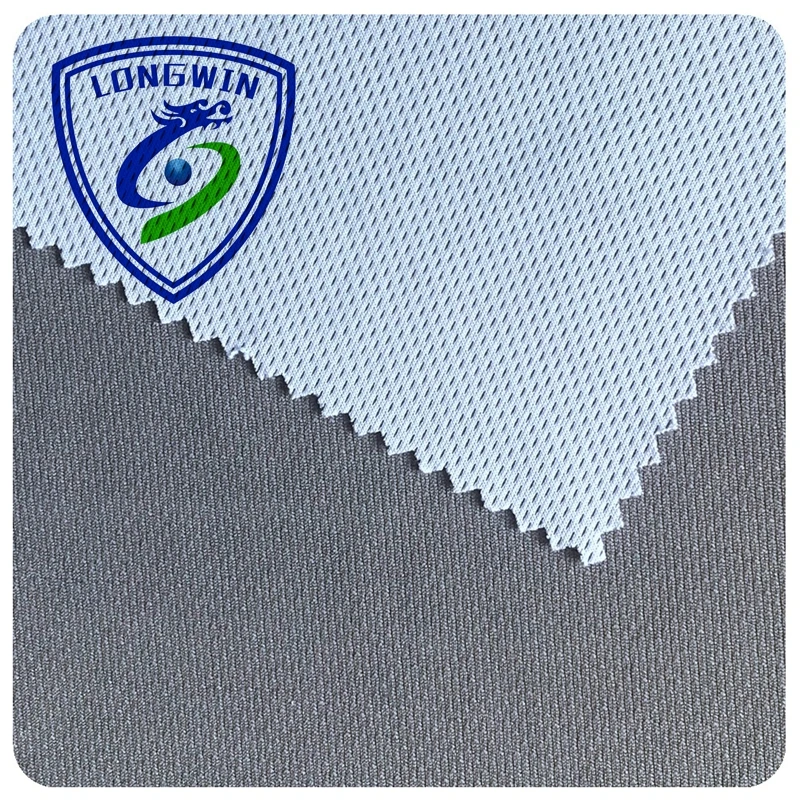 В наличии белая и серая 50% Бамбуковая пряжа цинковая ионная Антибактериальная полиэфирная сетчатая ткань birdeye для