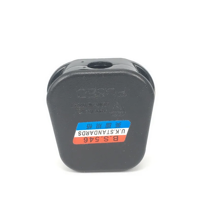 wholesale BS UK type G wiring electrical plug 3 pins with 13A fused black power industrial plug top