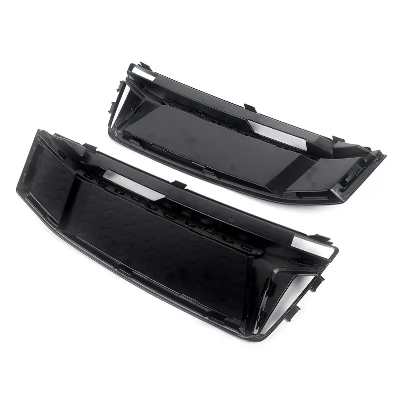 For 2016-2018 Audi A4 B9 S-Line S4 Gloss Black Front Fog Light Lamp Grille Cover