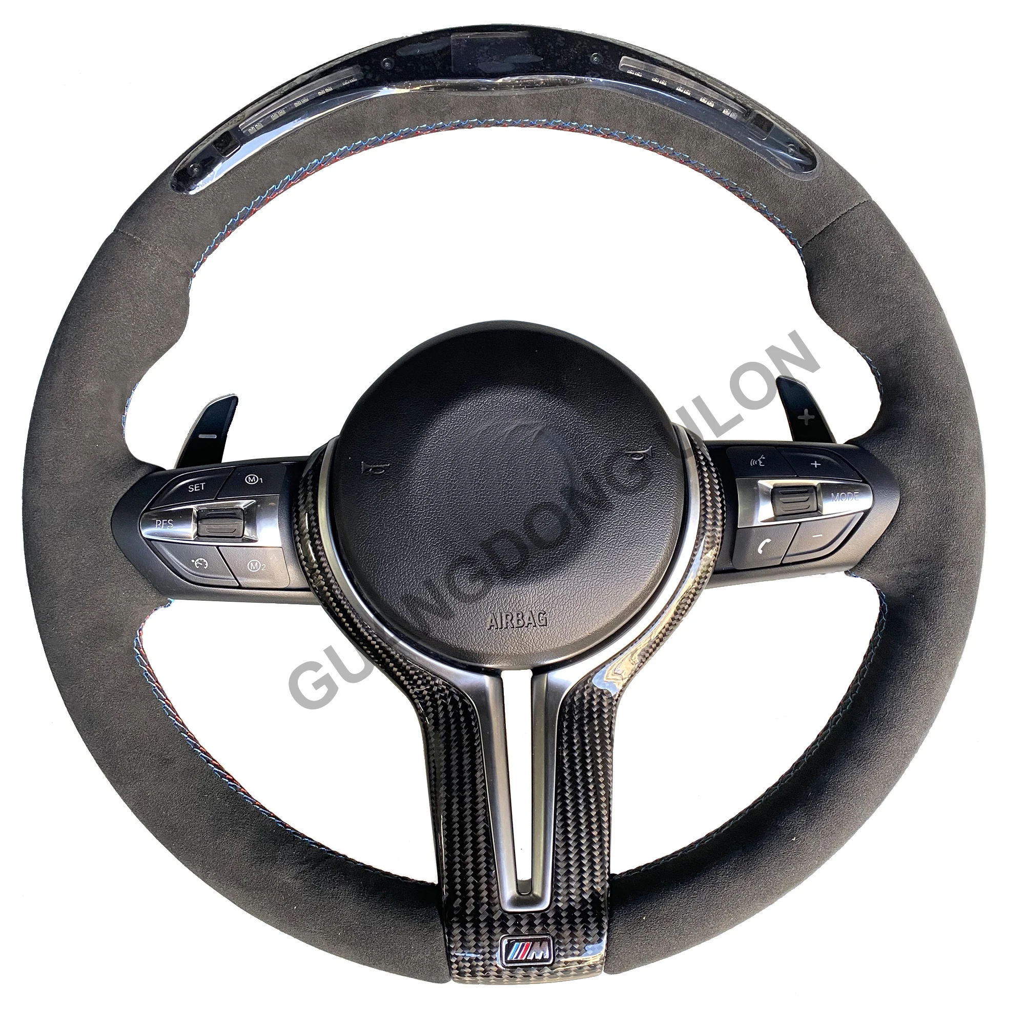 LED Racing Steering Wheel Fit For BMW M2 M3 M4 M5 F18 F10 F15 F16 F20 F22 F30 F32 F36 f40 F80 F90 carbon fiber Steering Wheel