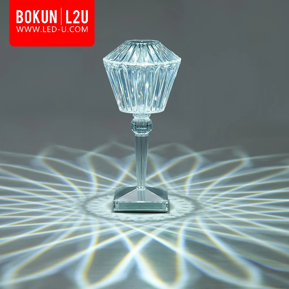 BOKUN Decoration Pool Charging Touch Wireless Cordless Table Night Lamp Flower RGB Light Up Bar LED Table Light with Remote