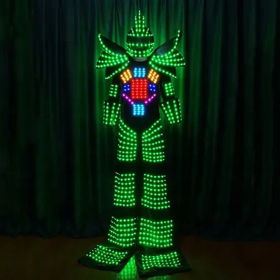 Robot Suit Costume Full Color Remote Control Led Dance Walker Costume Led Dance Walker Costume Suit Pixels Party Robot Suit