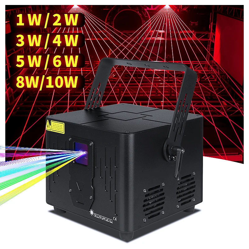 SHTX Professional 10w 8w 6 watt rgb laser light show projectors for outdoor christmas dj mini 3d 5w laser stage light