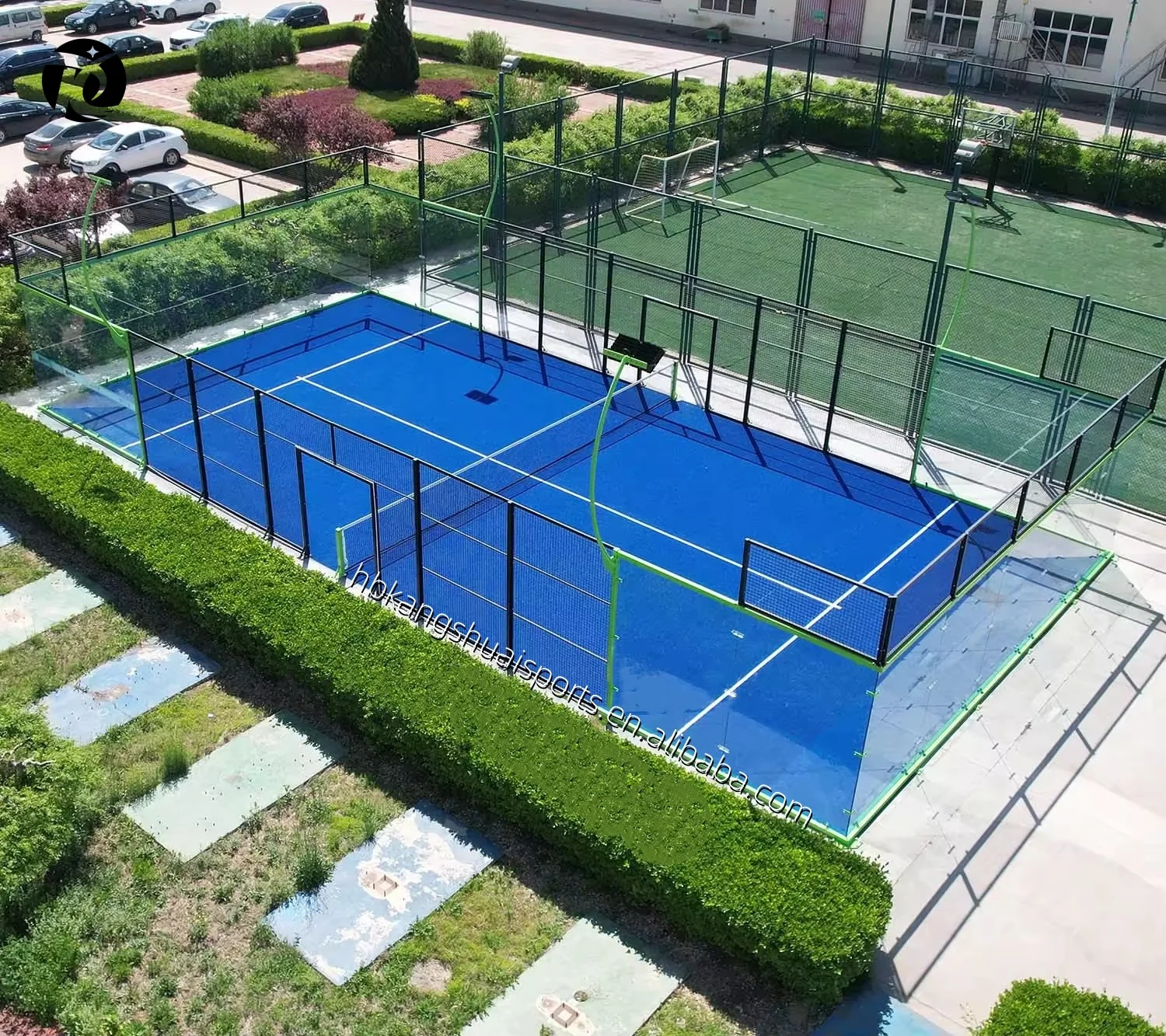 Wholesale worldwide popular sports equipment panoramic padel court canchas de padel  tennis court padel fields