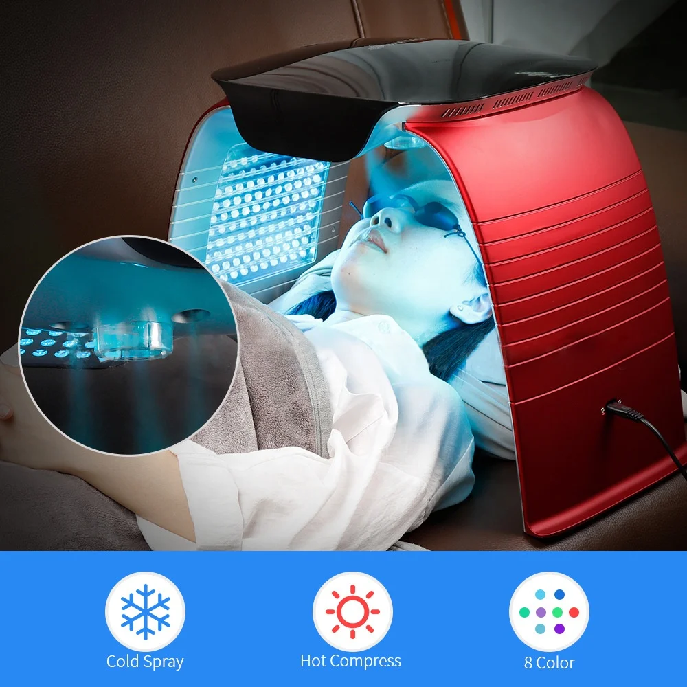7 Photon Colors Acne Treatment Foldable Led Light Therapy Pdt Facial Machine