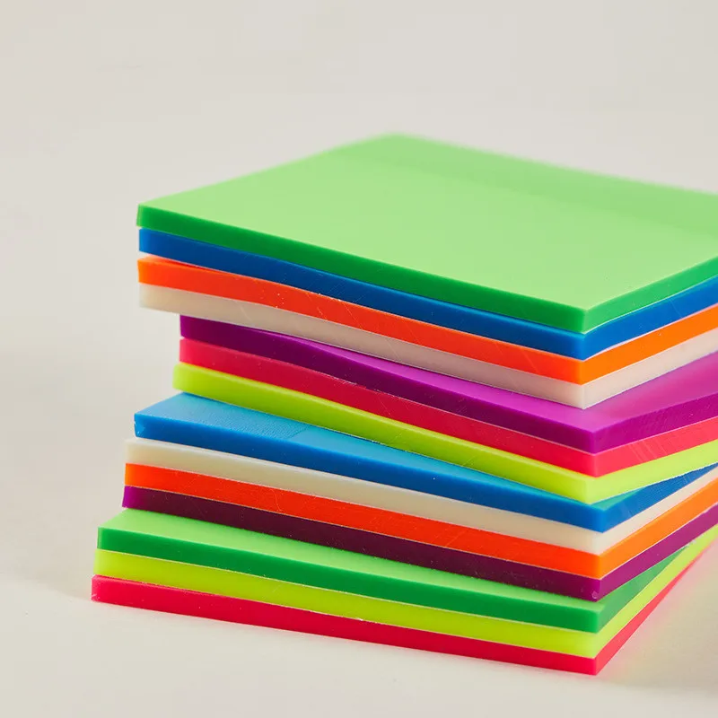 custom colour stationaries see through pastel memo pad kawaii translucent set cute clear transparent sticky notes