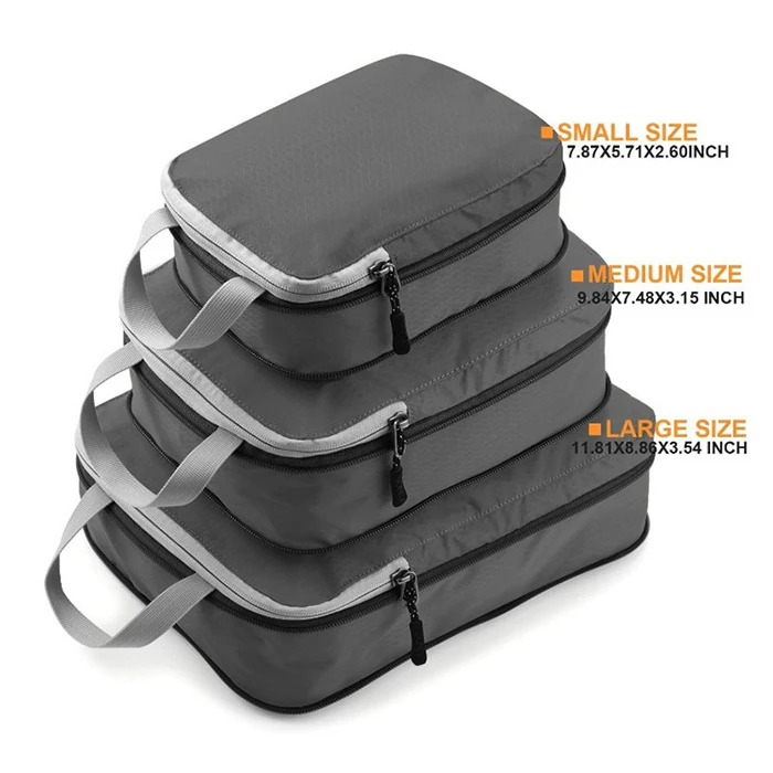 3 Piece  Compression Packing  Cube Set  /Traveling Organizer Accessories