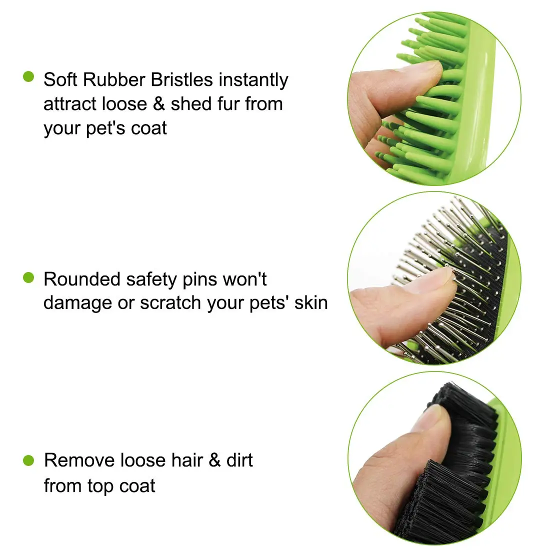 Multi Function 5 in 1 Pet Grooming Comb Dog Massage Hair Removal Bristle Brush