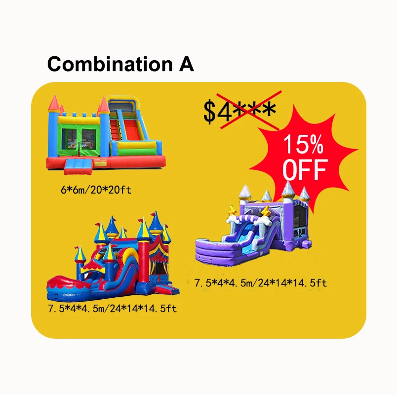 Commercial Promotion Combination Inflatable Bounce House Kids Jumper Bouncer Bouncy with Slides Jumping Castle Game for Rent