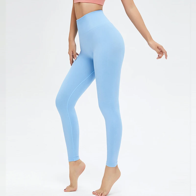 MS0086 Women Seamless Scrunch Yoga Leggings High Waist Butt Lift Fitness Tights Naked Feeling Workout Leggings
