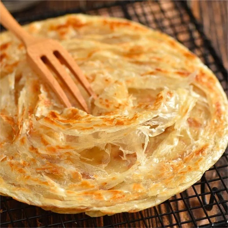 HACCP Certified Shredded Pancake Taiwan Style Hand Grasping Paratha Torn Wrap Cake