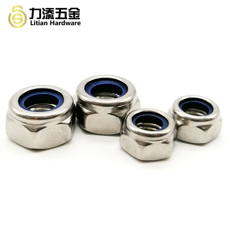 Hex nut manufacturer non-standard safety fastener mixed nylon nut weld stainless steel nylock insert nuts
