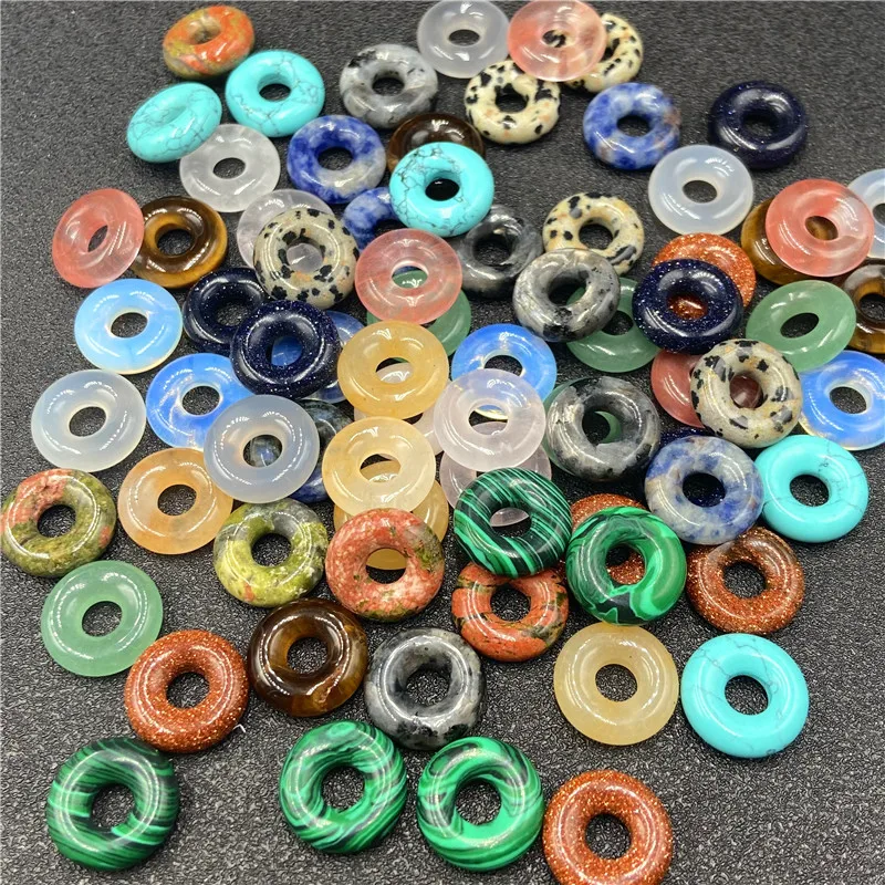 Wholesale 5*15mm Mixed Stone Big Hole Beads Onyx Green Aventurine Gem Big Hole Loose Beads