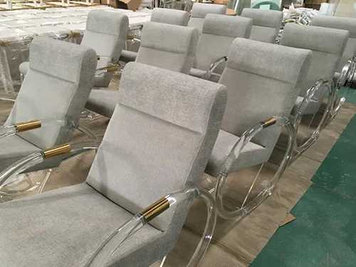 
Acrylic Leisure Rocker chairs with beautiful cushion 