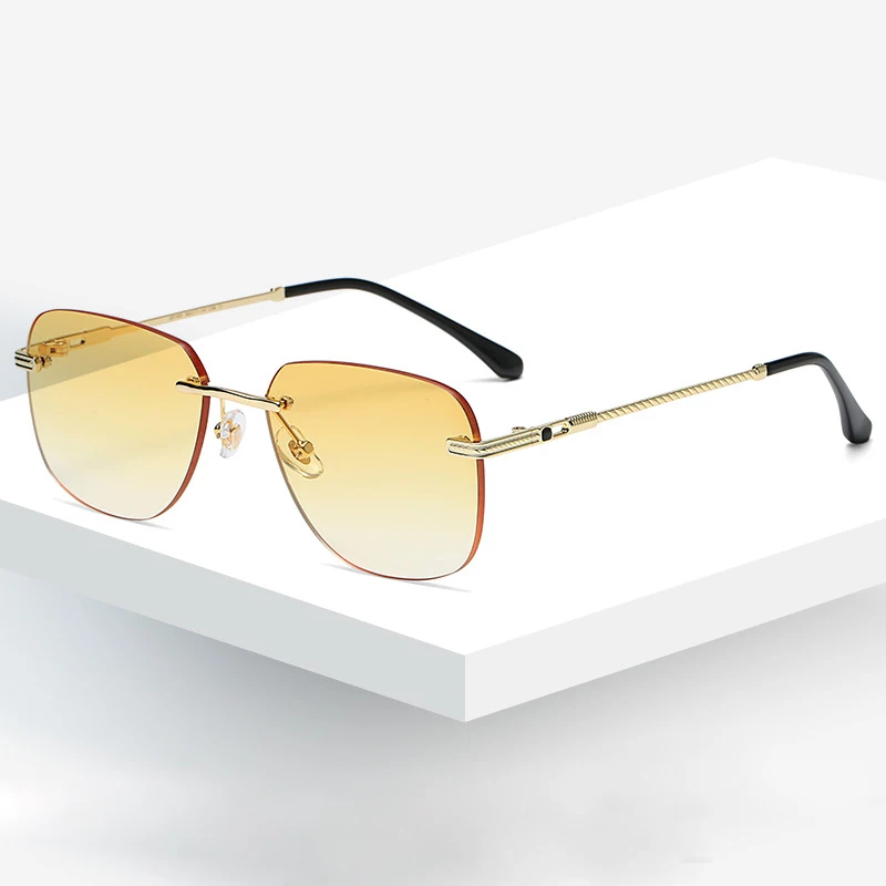 2023 New fashion sun glasses frameless sunglasses italy design rimless glasses