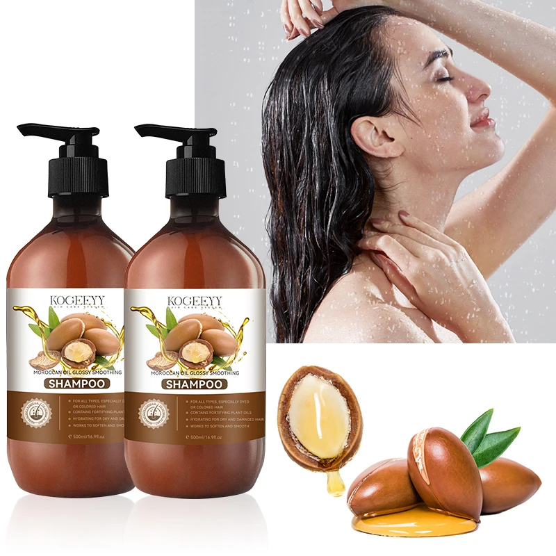 KOGEEYY 500ml Factory Wholesale Best Hair Care Shampoo Set Sulfate Free Morocco Argan Oil Organic Hair Shampoo And Conditioner