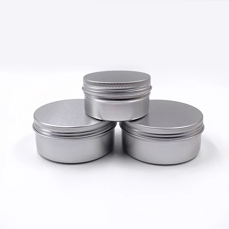 5ml 10ml 15ml Aluminum Tin Jar for Cream Balm Nail Candle Cosmetic Container 50ml 100ml 200ml Refillable Tea Storage Pots
