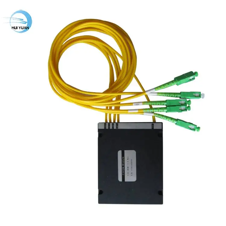 4 CH CWDM Module MUX/DEMUX 1260-1650nm With SC/FC/LC/ST Connector  ABS Box Package  2.0mm Cable 1 Meter