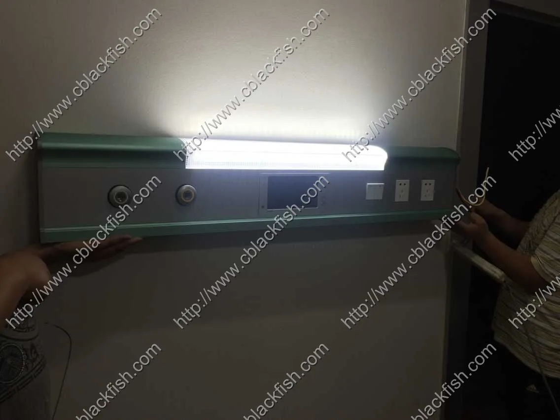 Customized Length Aluminum Alloy Bed Medical Gas Head Unit bedhead headboard For Hospital Ward ICU