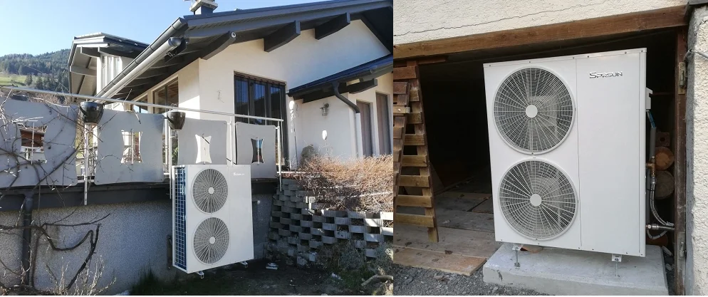 Europe standard EVI inverter heat pump for house heating and cooling