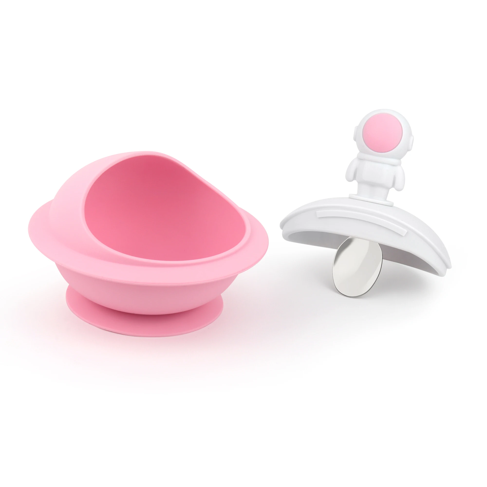 Astronaut Dining Eating Plates Spoon Tableware Bpa Free For Kids Placemat Toddler Food Grade Bowl Silicone Baby Feeding Set