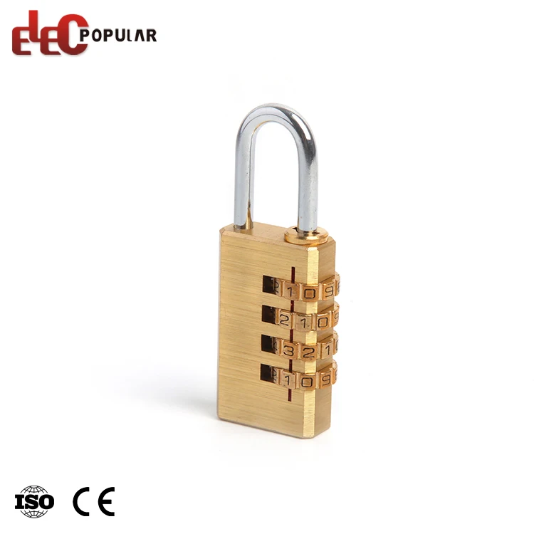 High Security 4 Digit Combination Password Padlock Brass Pad Lock For Luggage