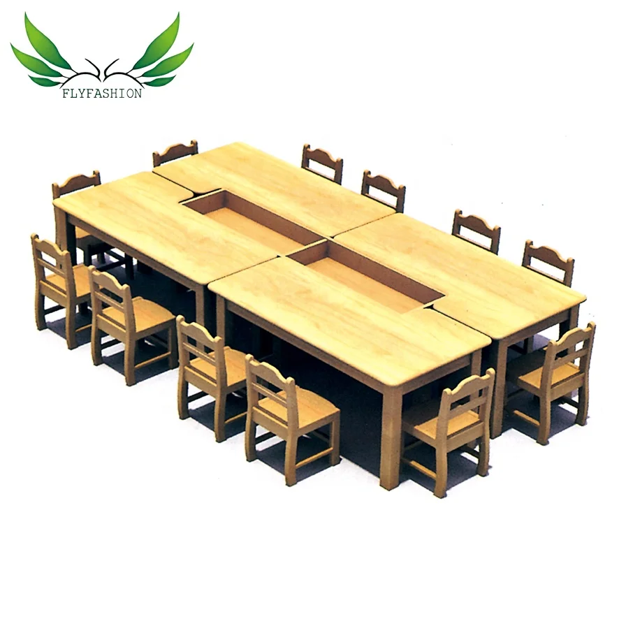 Wooden children furniture table and chair kids sets