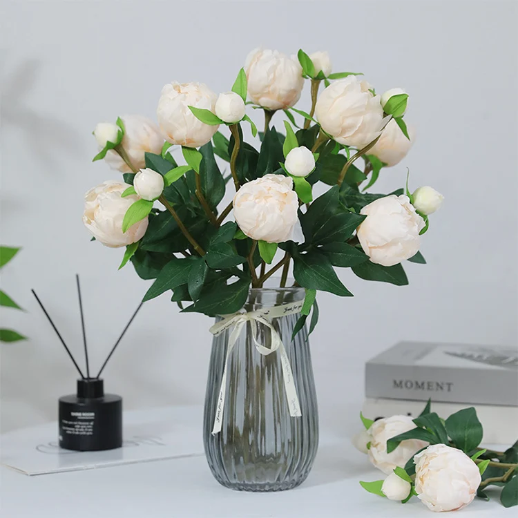 Newest Peony Bunch Craft Art Hotel Birthday Decor Western Bouquet Artificial Peony Peonies Cabbage