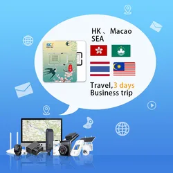 3-15 Days Unlimited Data Card Travel Hk Macau And Southeast Asia Worry-Free Mobile Phone Sim Cards For Camera