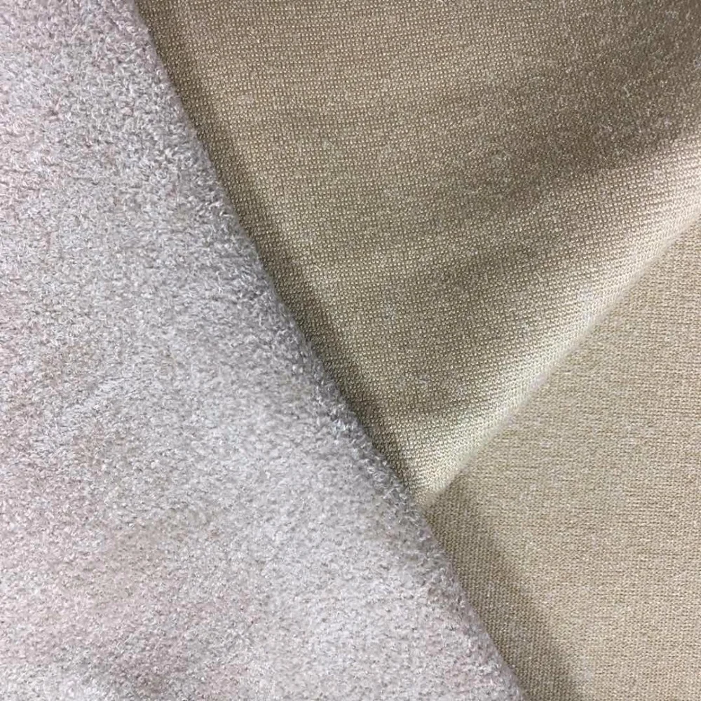 Stretch suede fabrics are suitable for clothing coats and polyester fabrics for household items