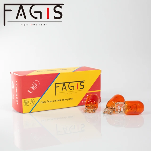 Fagis t20 7440 w21w 12v 21w amber car lamp Turn signal auto bulb