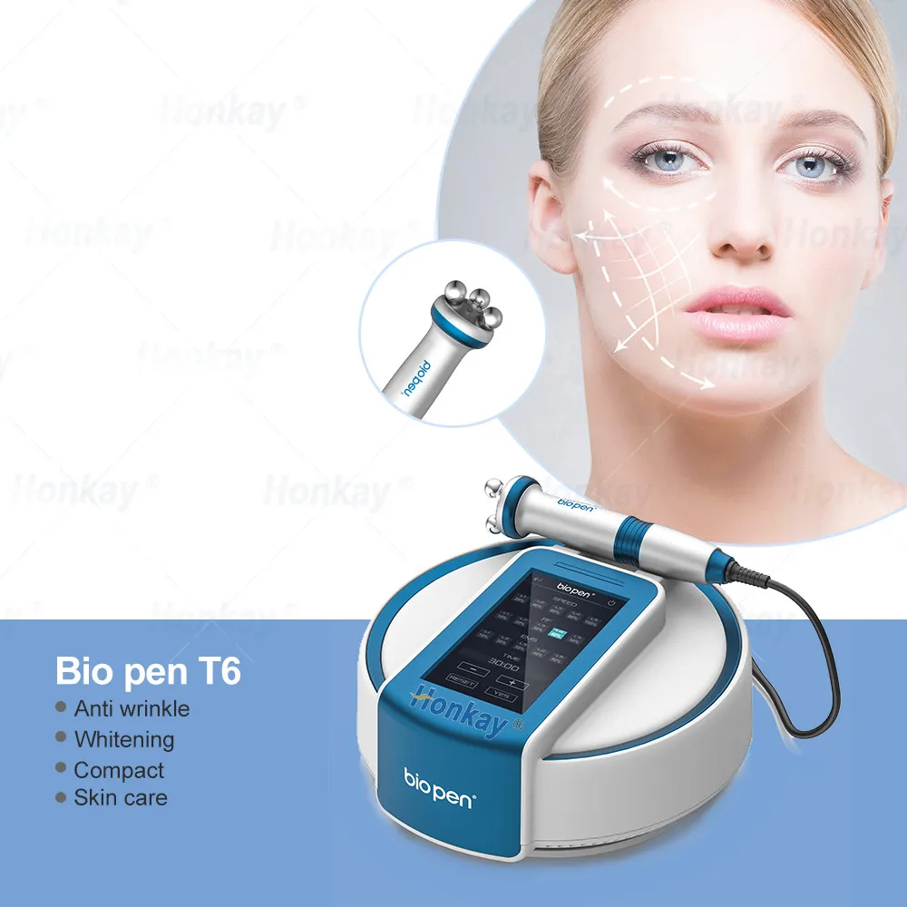 2023 new hot product bio pen RF EMS micro-current rotary massage in one radio frequency machine for skin lifting biopen t6