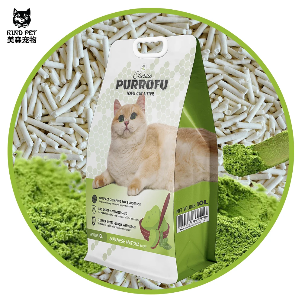 Popular Cat Sand Manufacturer Factory OEM Premium Strong Agglomeration Tofu Granule Arena Para Gatos Cat Litter