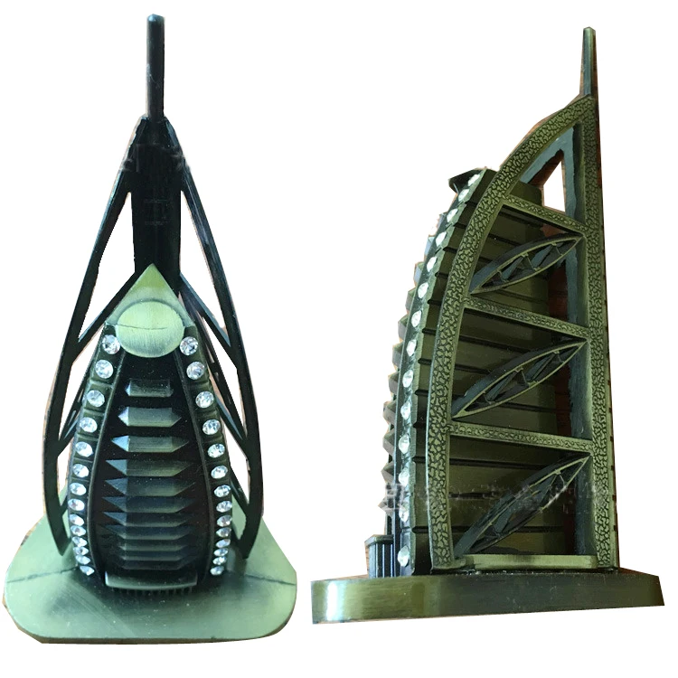 Metal Emirates Burj Al Arab Lego Tower Hotel model craft Dubai Travel Souvenir
