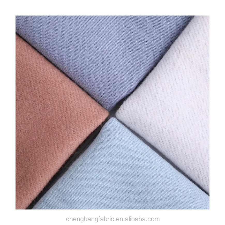 320gsm 50% cotton 50% polyester brushed french terry fleece fabric for sweatshirt hoodie