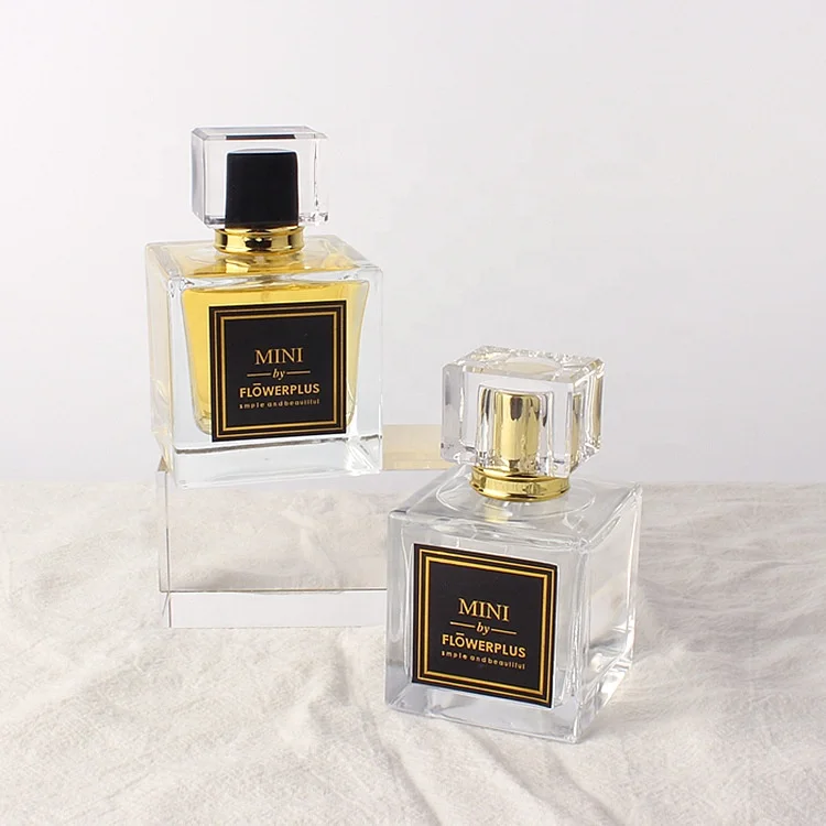 High End Luxury square 100ml 30ml 50ml Natural Crystal Perfume Bottle