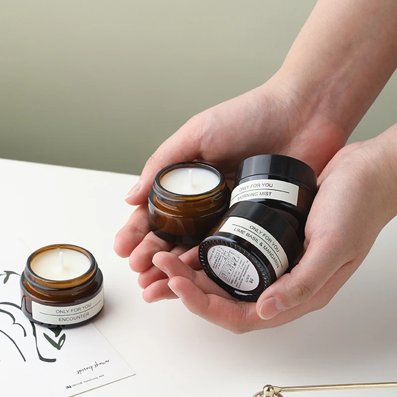 Scented Candles Wholesale Luxury Custom Private Label Aromatherapy Scented Soy Wax Candles Gift Set In Glass Jar