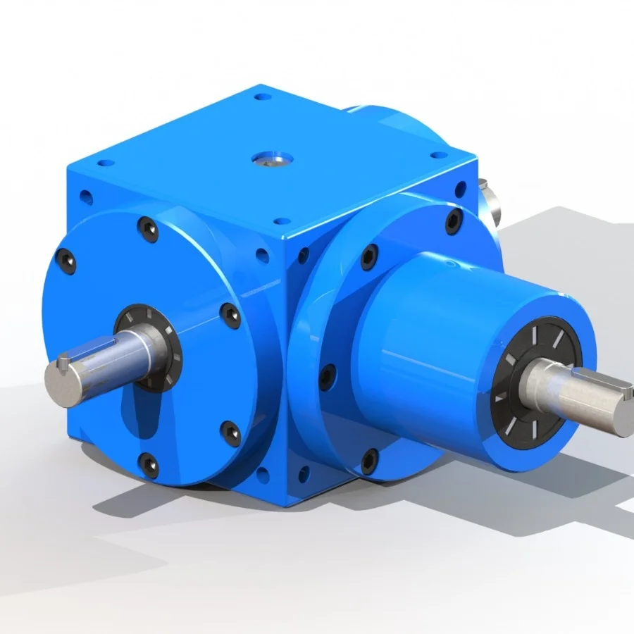 90 Degree Spiral Bevel Gearbox Two Inputs  Speed Reducer