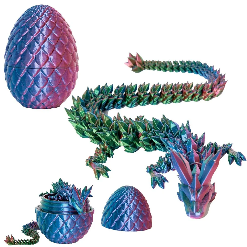 Mystery Dragon Egg Fidget Toy Articulated Dragon 3D Printed Dragon Egg