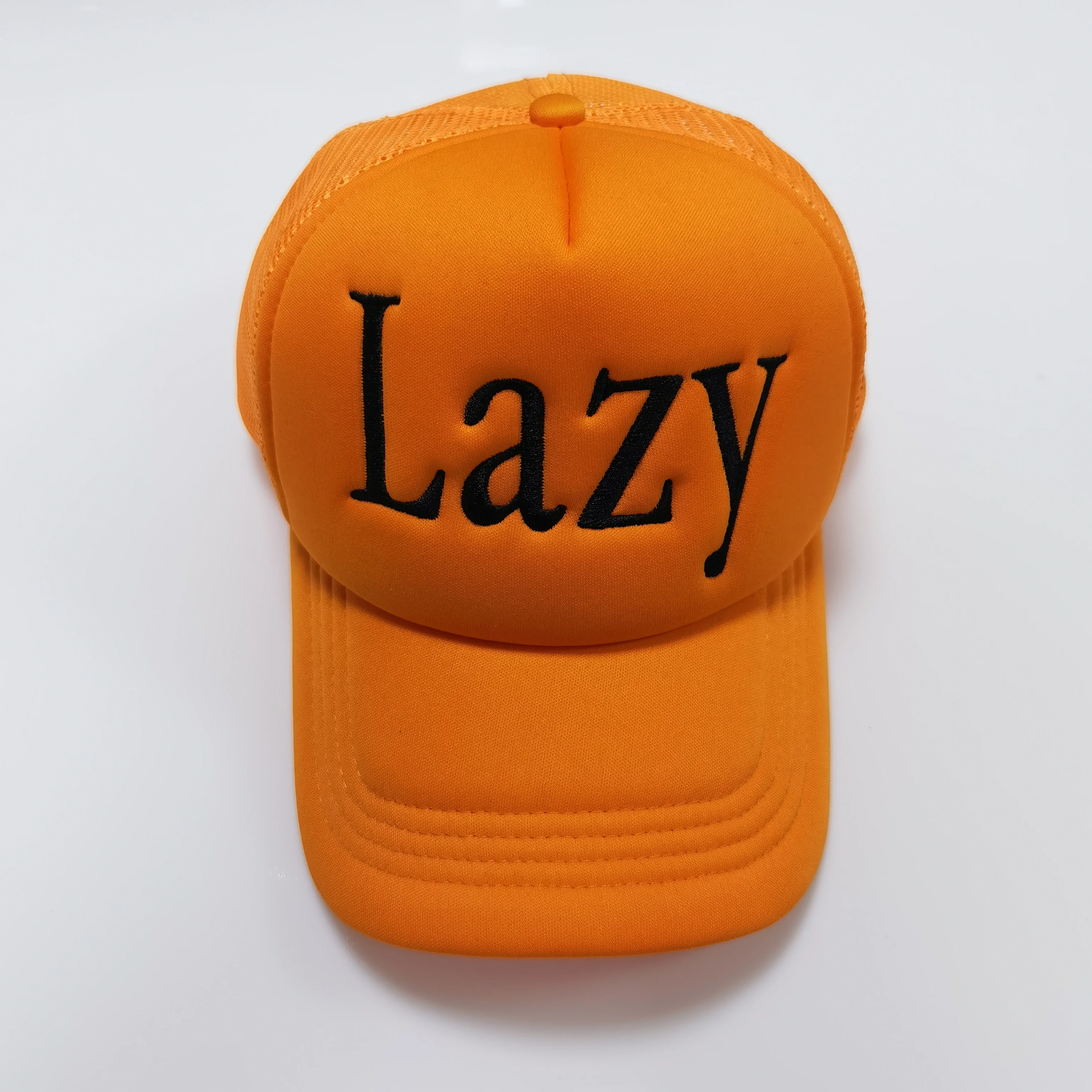 Customized high quality embroidered trucker hat screen printing trucker hat thermal transfer plain weave ordinary five-panel tru