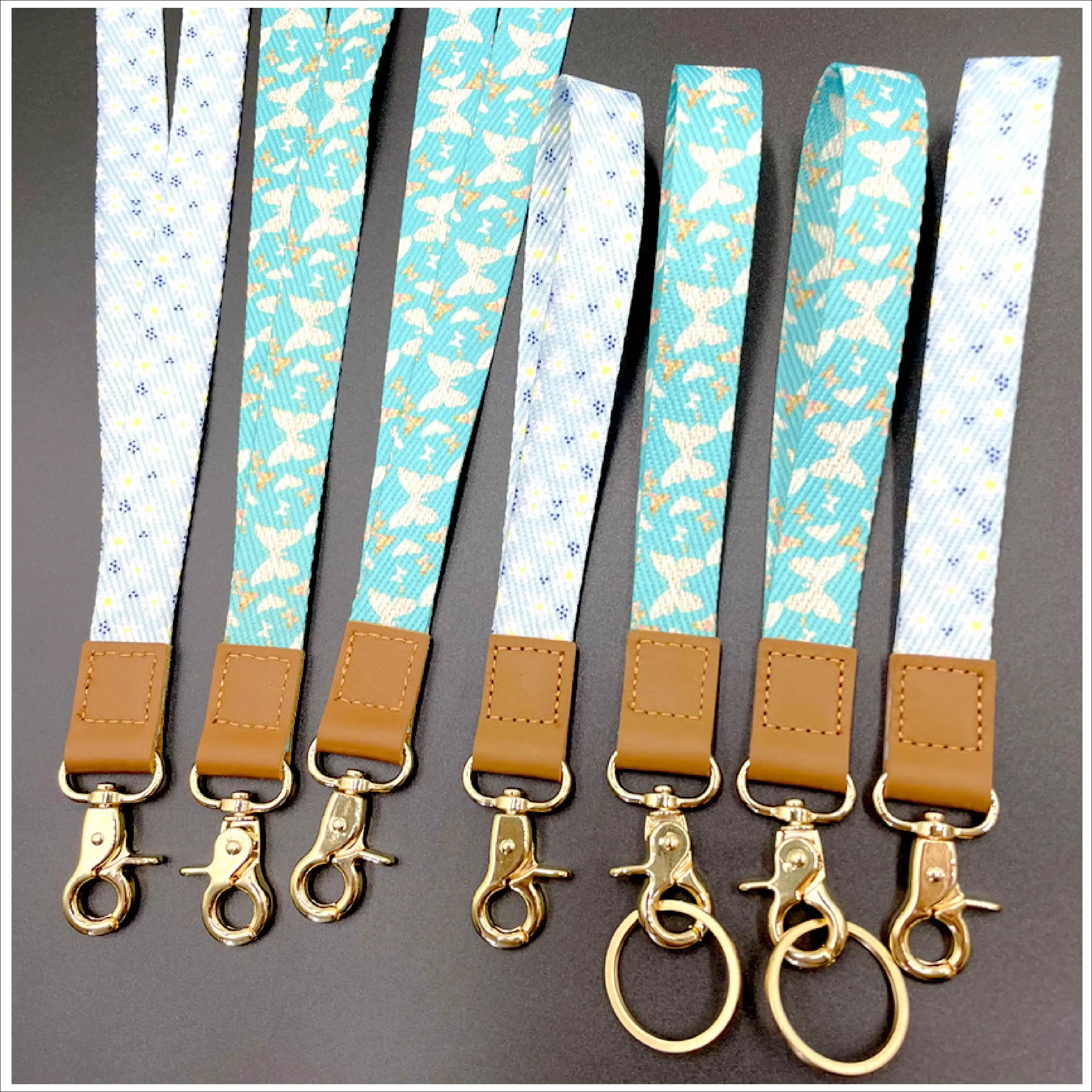 Hot selling Eco-friendly promotional heat transfer sublimation print polyester neck strap lanyard in full colors printing