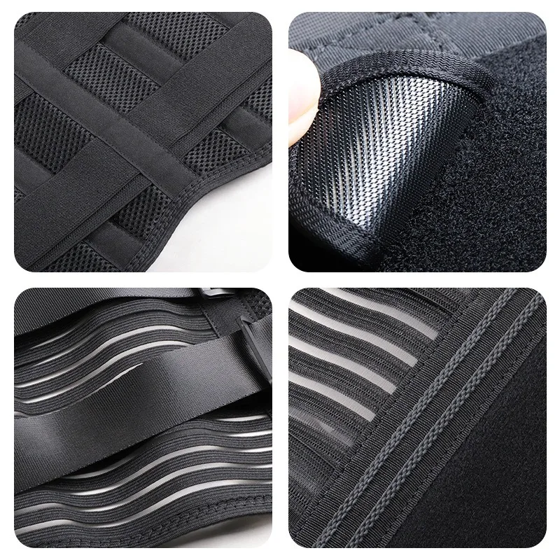 Unisex Back Brace with 6 Stays Working Safety Breathable Lumbar Back Belt Anti-skid Lumbar Support  lumbar back braces