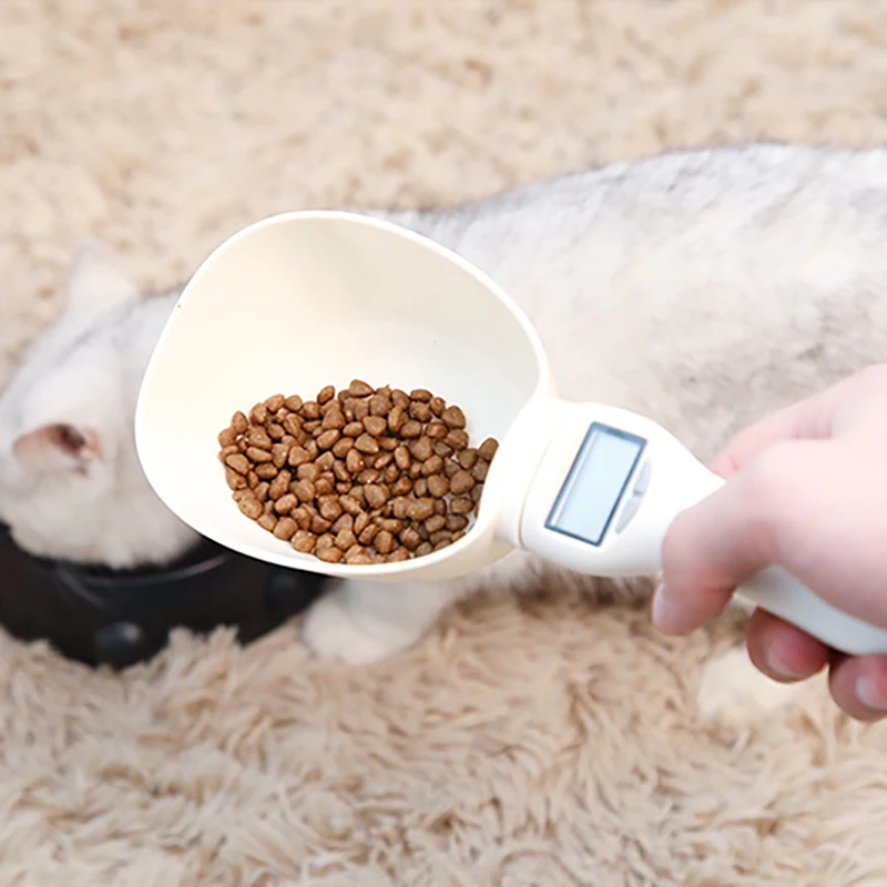 Pets Feeding Tools Food Scale Feeding Scoop For Dog Electronic Digital Display Cat Plastic Smart Measuring Spoon