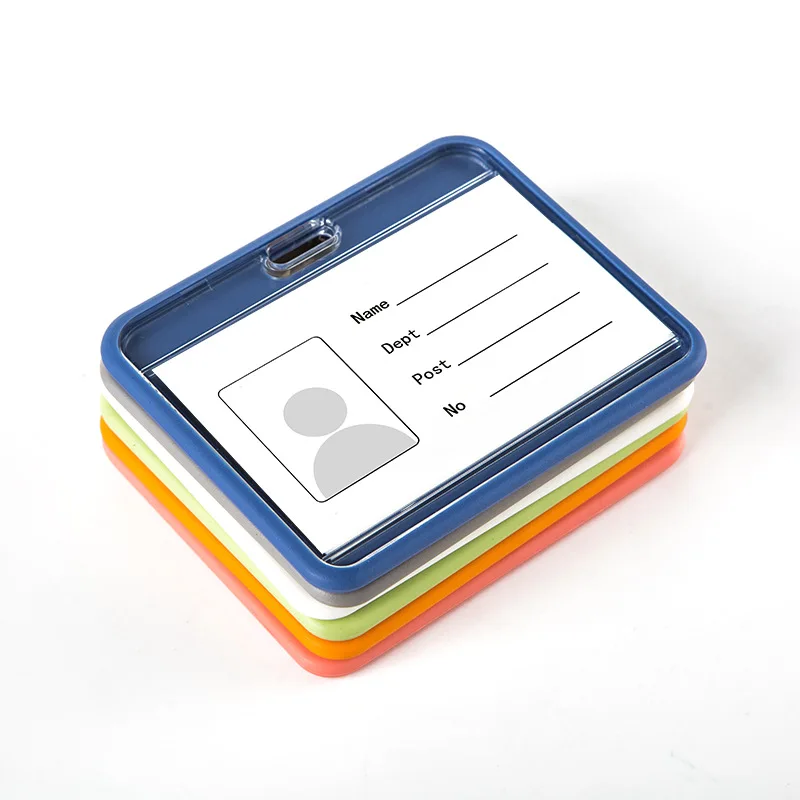 Factory Price Silicone Business Medical ID Card Holder Custom Student Name Card Badge Holder