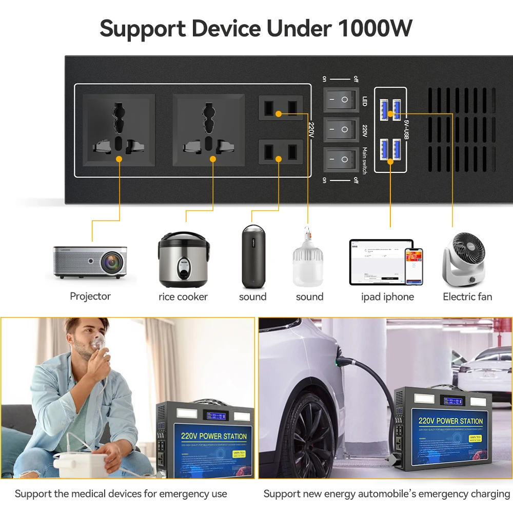 VANPA Power Station Largest Capacity Easy Clean Digital Show Car Charge for Malaysia Market Ac Bank